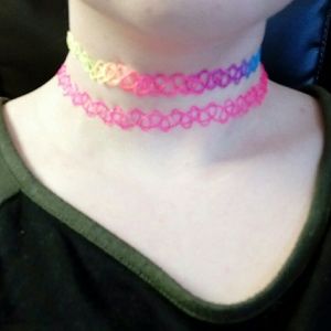 NEW Set of Chokers - Neon